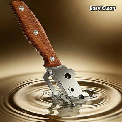 Vegetable Peeler, Stainless Steel Wooden Handle for Potato, Apple