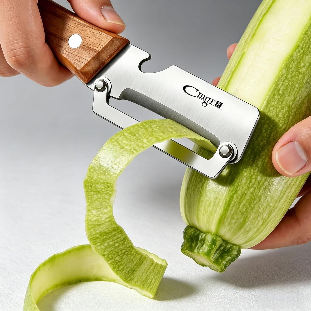 Vegetable Peeler, Stainless Steel Wooden Handle for Potato, Apple