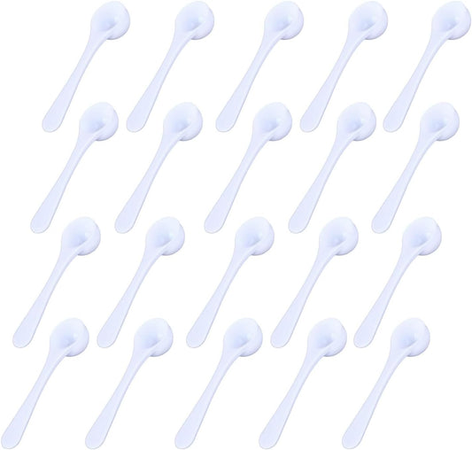 20Pack Teaspoon Measuring Spoons Bulk Plastic Scoops for Coffee Spice Jars Accurate Measure for Cooking and Baking 5 ml Capacity