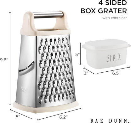 Everyday Collection Multifunction Grater- Stainless Steel Grater and Zester for Cheese, Spices, Vegetables, Cream