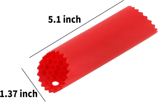 4Pcs Garlic Peeler Skin Remover Roller Keeper,Easy Quick to Peeled Garlic Cloves with Silicone Tube Roller Garlic Peeling Kitchen Tool(Red -2PCS/ Orange -2PCS)