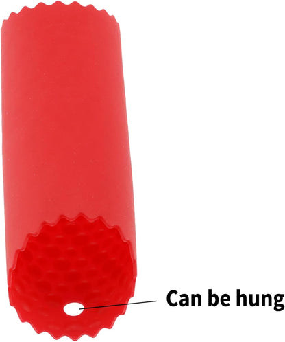 4Pcs Garlic Peeler Skin Remover Roller Keeper,Easy Quick to Peeled Garlic Cloves with Silicone Tube Roller Garlic Peeling Kitchen Tool(Red -2PCS/ Orange -2PCS)
