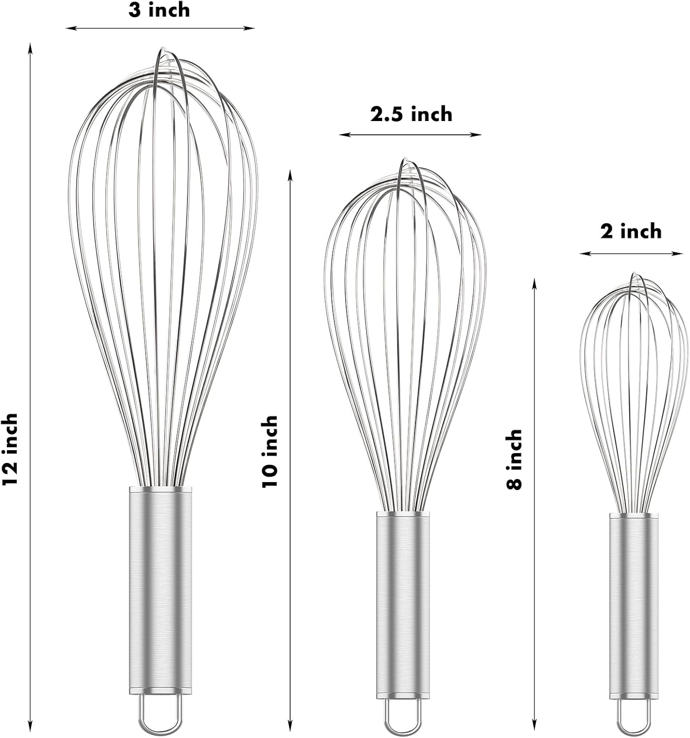 Silicone Whisk,Heat Resistant 480°F Whisks For Cooking Non Scratch,Stainless Steel wired wisk,Plastic Rubber Whisk Tool For Nonstick Cookware Pans,Silicon Wisks Set of 4,Blue