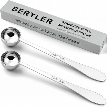2PCS 1Teaspoon(1tsp, 1/3tbsp, 5ml) Extra-long Handle Measuring Spoon