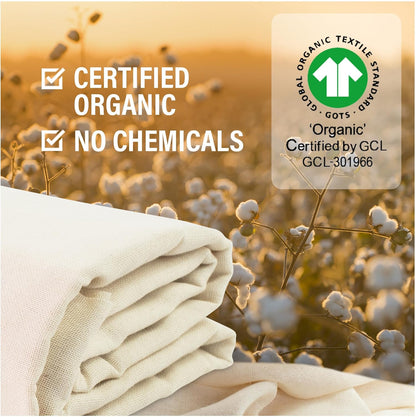 Organic Unbleached Cotton Cheesecloth – GOTS Certified Muslin Cloth for Straining & Cooking, Reusable Kitchen Filter, Large 18 sq ft
