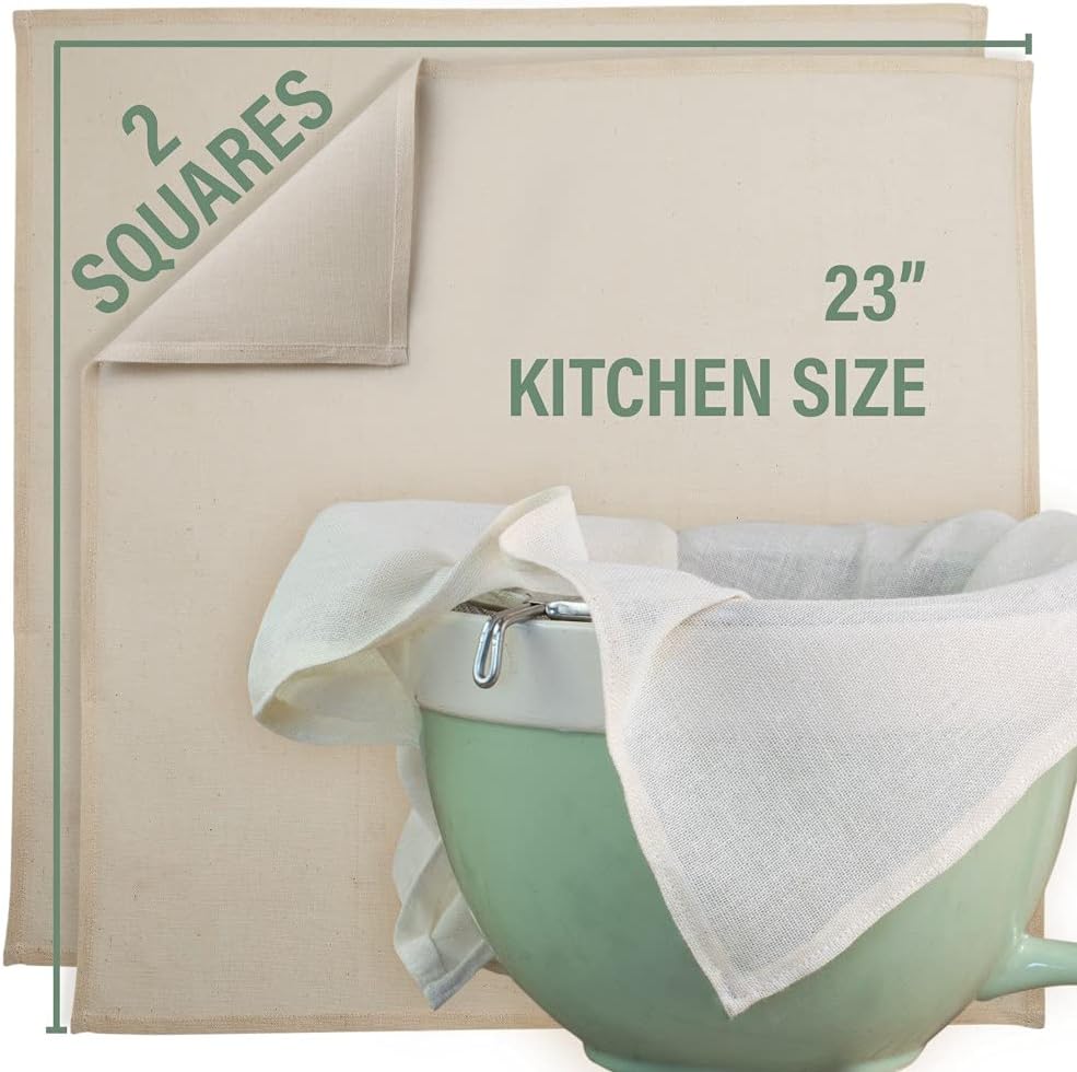 Organic Unbleached Cotton Cheesecloth – GOTS Certified Muslin Cloth for Straining & Cooking, Reusable Kitchen Filter, Large 18 sq ft