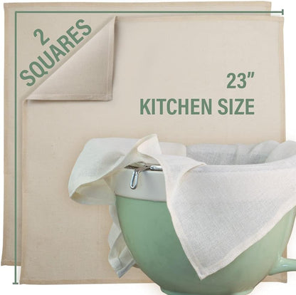 Organic Unbleached Cotton Cheesecloth – GOTS Certified Muslin Cloth for Straining & Cooking, Reusable Kitchen Filter, Large 18 sq ft