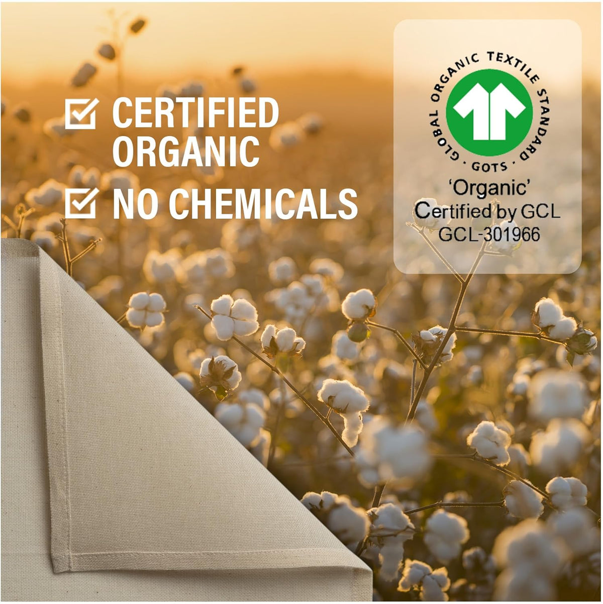 Organic Unbleached Cotton Cheesecloth – GOTS Certified Muslin Cloth for Straining & Cooking, Reusable Kitchen Filter, Large 18 sq ft