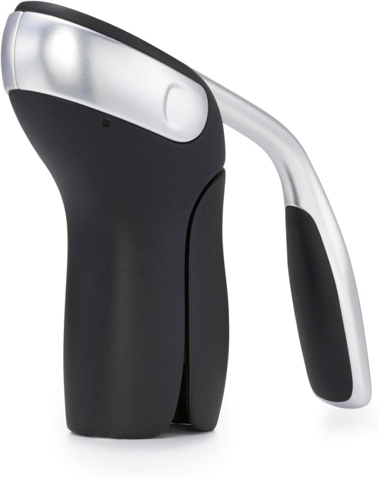 Steel Vertical Lever Corkscrew with Removable Foil Cutter, Wine Opener