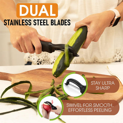 Original Swivel Vegetable Peeler with Soft Grip Handle, Black