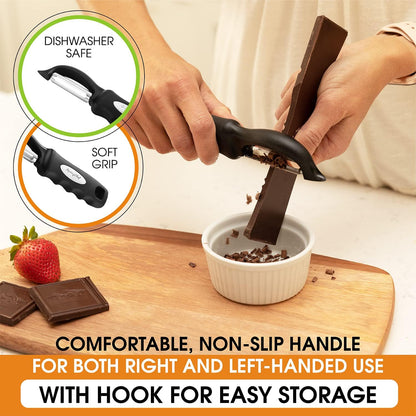 Original Swivel Vegetable Peeler with Soft Grip Handle, Black