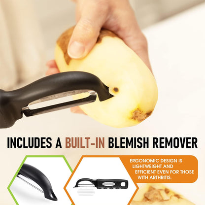 Original Swivel Vegetable Peeler with Soft Grip Handle, Black