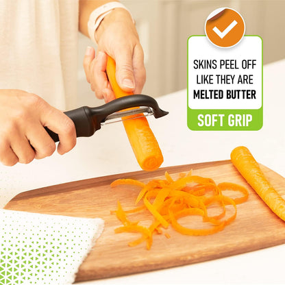 Original Swivel Vegetable Peeler with Soft Grip Handle, Black