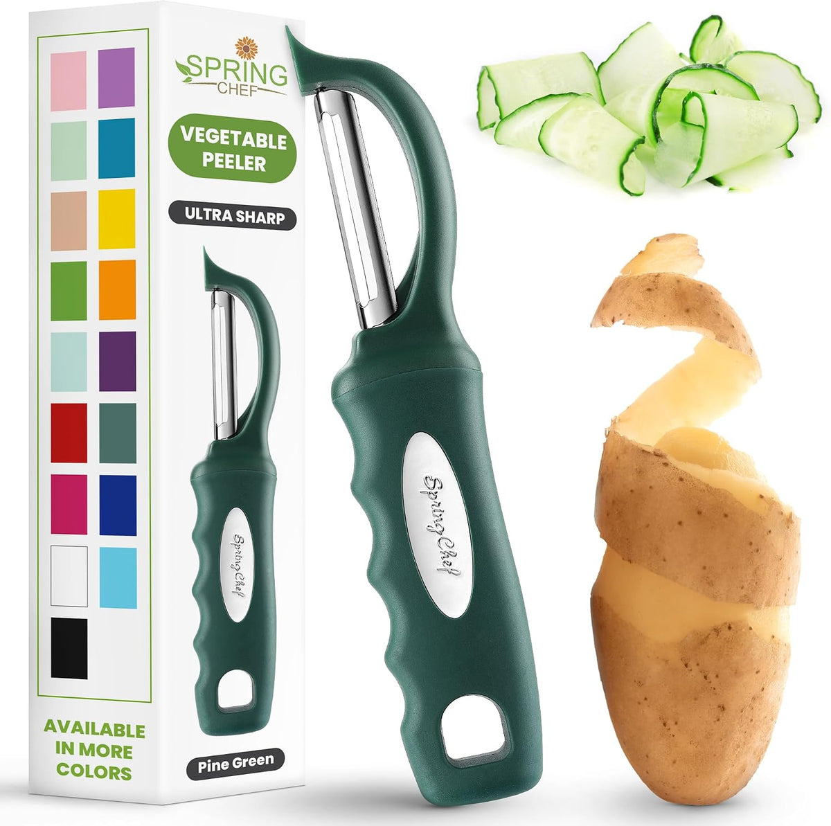 Original Swivel Vegetable Peeler with Soft Grip Handle, Black