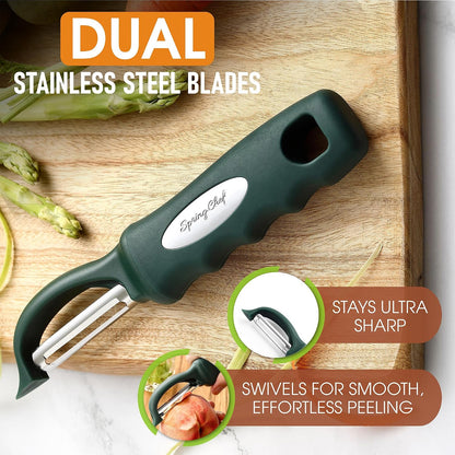 Original Swivel Vegetable Peeler with Soft Grip Handle, Black