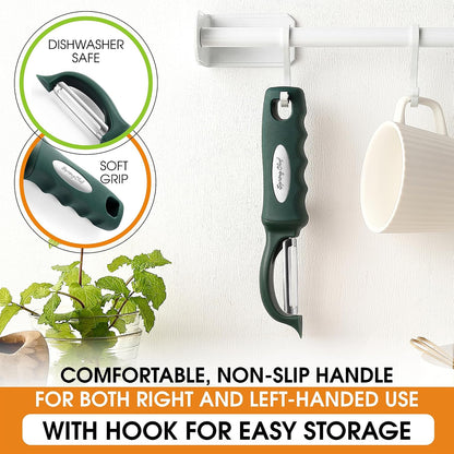 Original Swivel Vegetable Peeler with Soft Grip Handle, Black