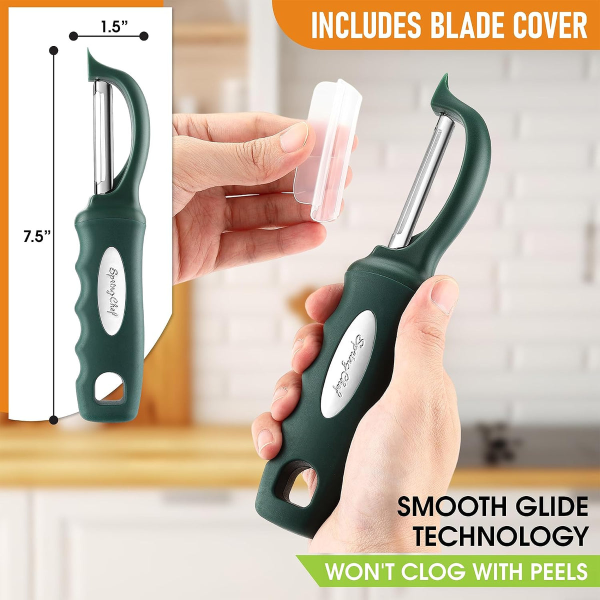 Original Swivel Vegetable Peeler with Soft Grip Handle, Black