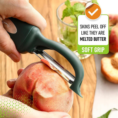Original Swivel Vegetable Peeler with Soft Grip Handle, Black