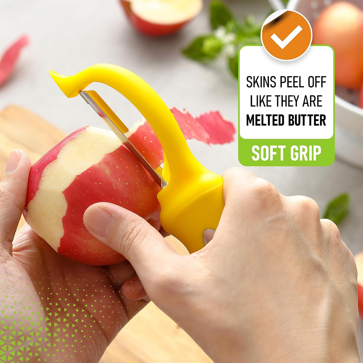 Original Swivel Vegetable Peeler with Soft Grip Handle, Black