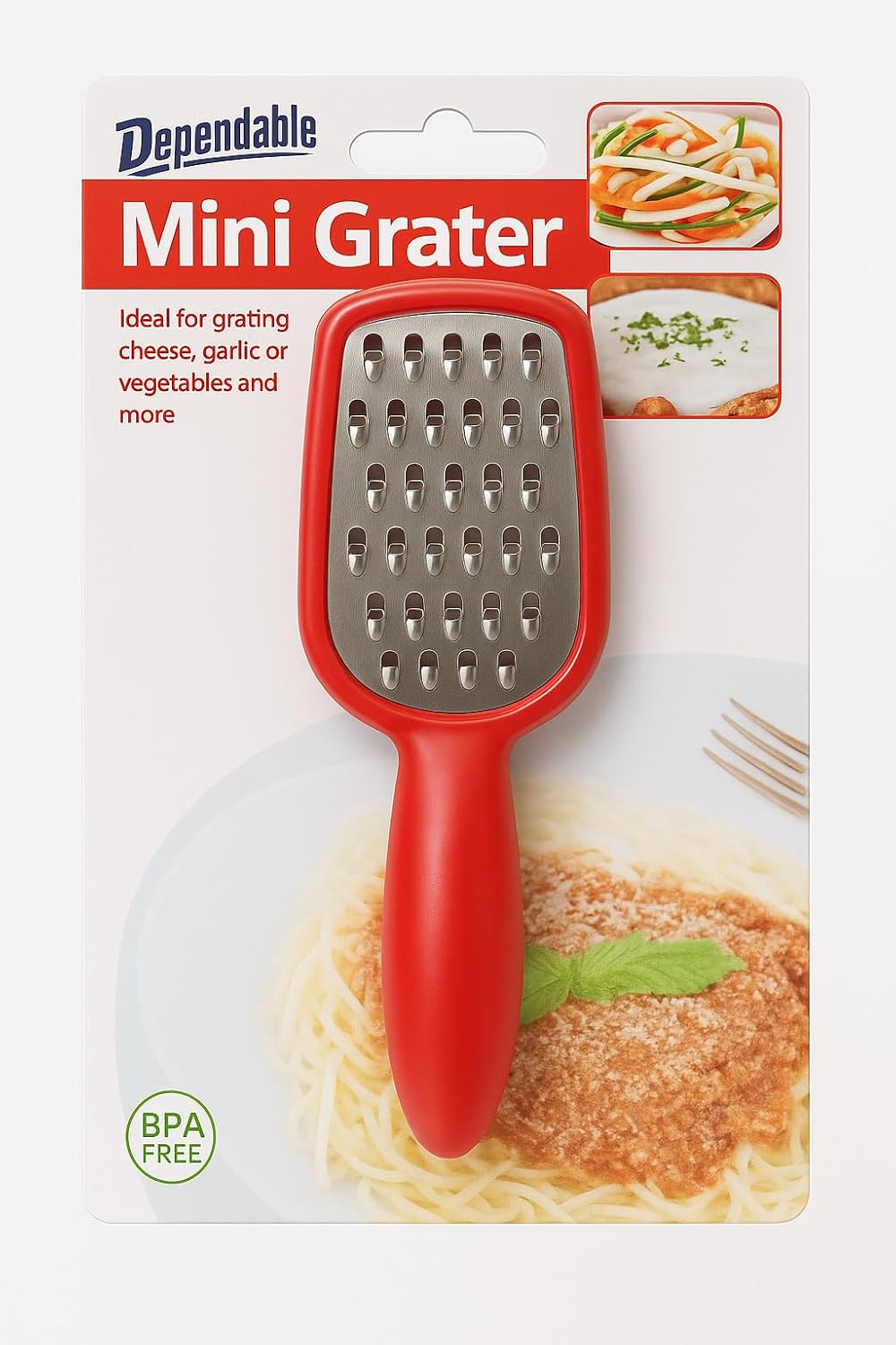 Mini Stainless Steel Grater with BPA-Free Handle – 5-Inch Cheese, Garlic, Nutmeg, Chocolate, Citrus Zester – Compact Handheld Grater for Kitchen, Baking, Cooking