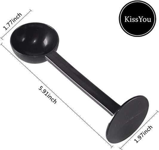 Espresso Scoops for Canisters Espresso Coffee Scoop with Tamper Hammer 2-in-1 Coffee Scoop (0.5oz) Spoon Holder Coffee Tools Measuring Tamping Scoop Plastic Coffee Spoon
