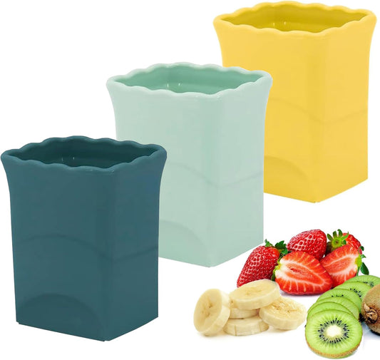 3Pcs Strawberry Slicer Cup：Fruit Slicer Cup for Strawberry Egg Banana Mushroom Cucumber Kiwi and Veggie Salad Speed Cutter the Kitchen Portable Slicing Tool (3Pcs)