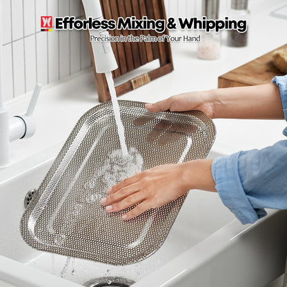 Stainless Steel Colander Tray for Washing-Up Bowl, Multipurpose Rinse Strainer & Dish Drying Rack, Perforated Sink Lid for Vegetables & Fruits (Colander Lid)