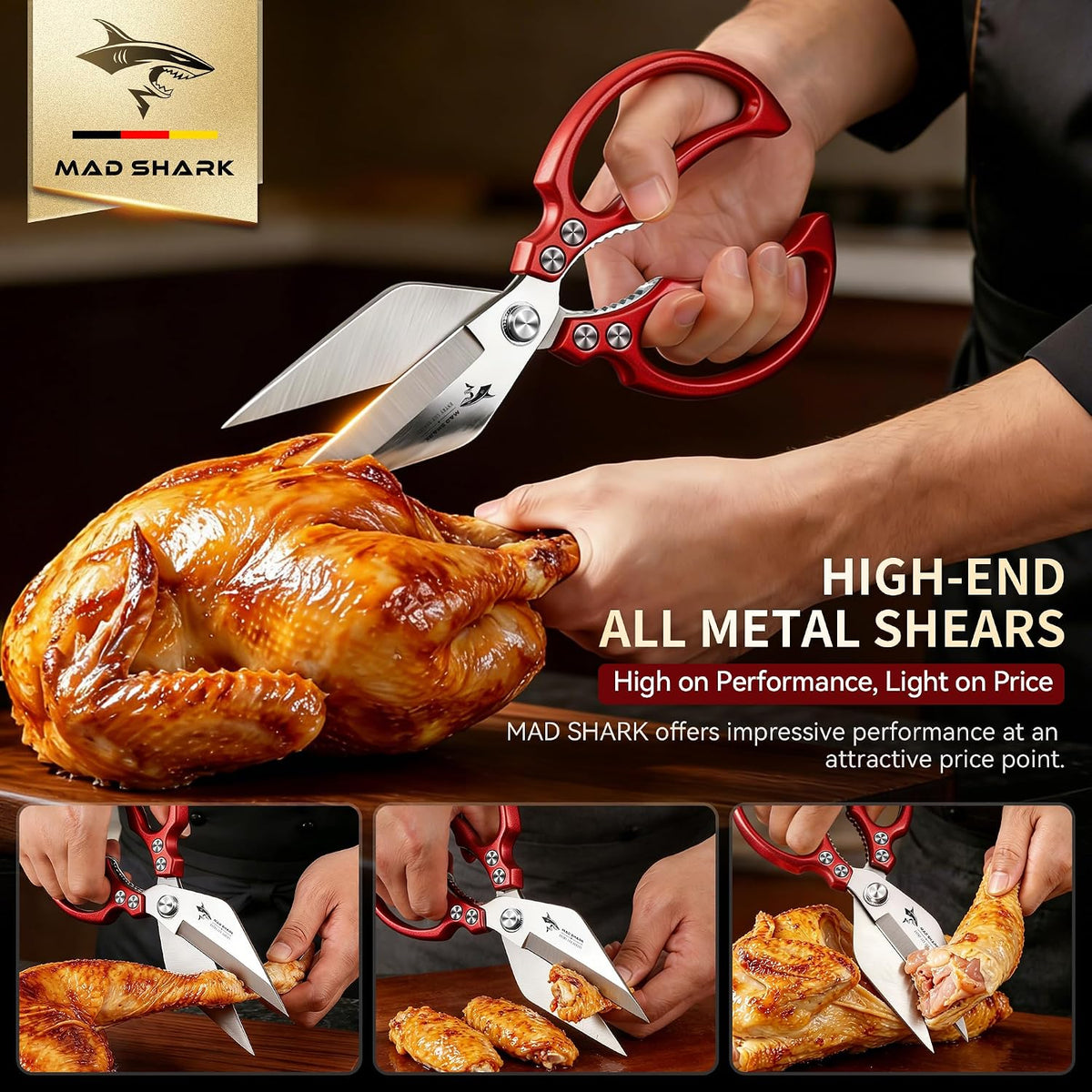 Heavy Duty Kitchen Shears, All Purpose Kitchen Scissors