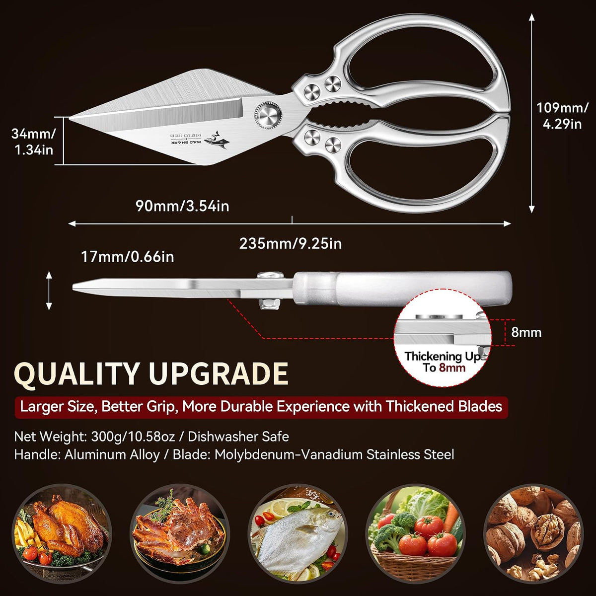 Heavy Duty Kitchen Shears, All Purpose Kitchen Scissors