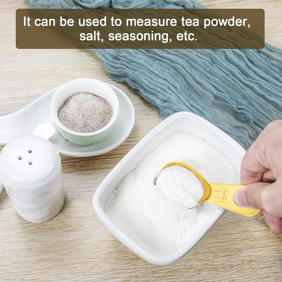 Coffee Scoop Set, Tablespoon Scoop 2 Pc Set (1 Tbsp & 2 Tbsp), Stainless Steel Measuring Spoons for Ground Coffee with Short Handles, for Tea, Sugar, or Flour