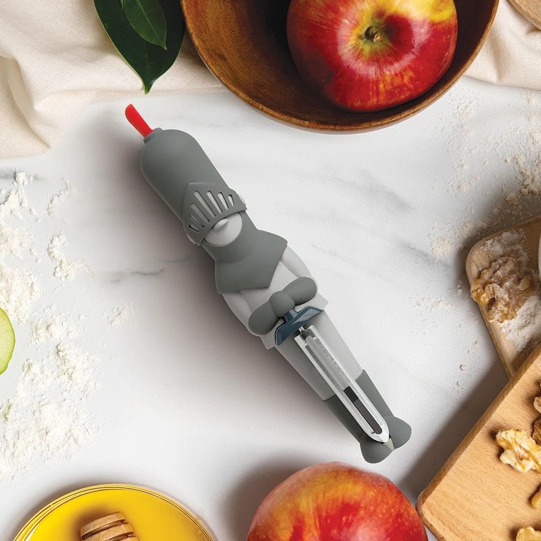 NEW Sir Peels A-Lot Medieval Knight Vegetable Peeler - Swivel Vegetable Peelers for Potatoes, Fruits, Cute Gadgets, Gifts, Potato, Veggie, Fruit Peeler, Cute Kitchen Accessories
