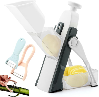 Safe Mandoline Slicer for Kitchen, Adjustable Vegetable Food Slicer