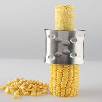 Corn Stripper Cutter Stainless Steel Corn Peeler Corn Stripping Tool | for Home Kitchen with Serrated Blade