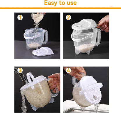 Rice Washer Strainer Bowl with Handle 19x12x16cm