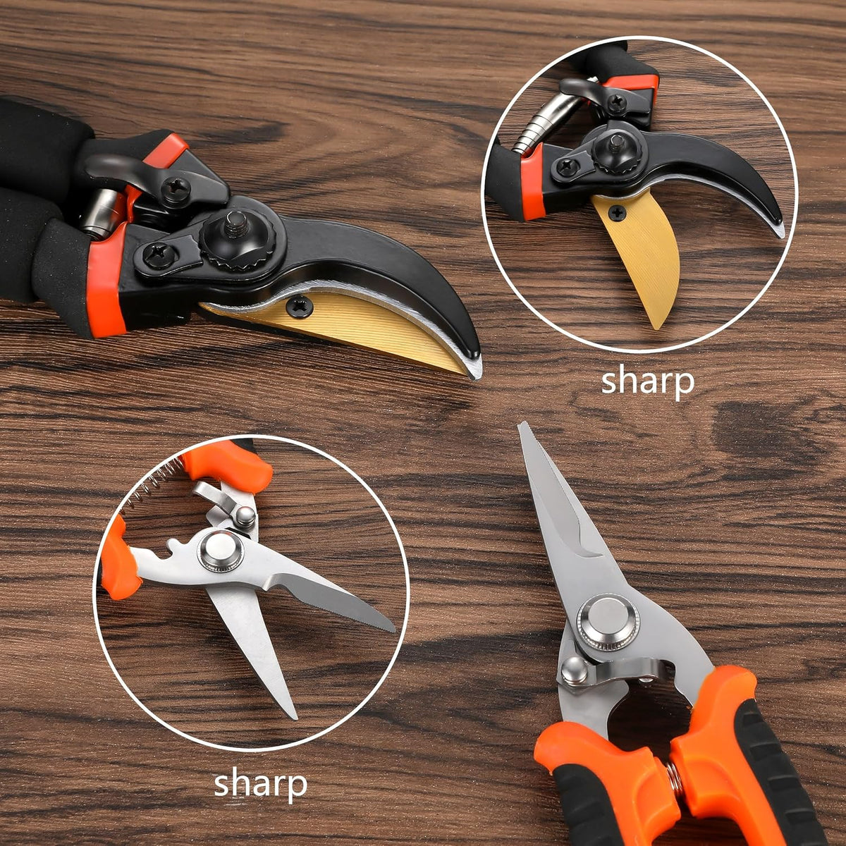 5‑Piece Garden Pruning Shears Set with Gloves & Storage Bag – Stainless Steel Trimming Scissors for Flowers, Herbs & Small Branches – Ergonomic Gardening Tools Kit (Multi-color)