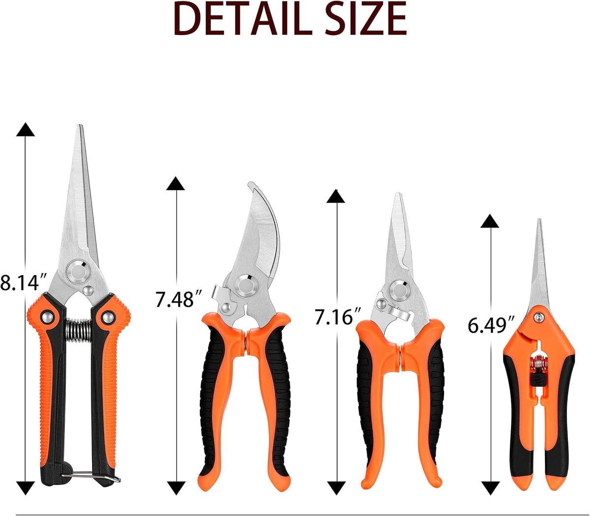 5‑Piece Garden Pruning Shears Set with Gloves & Storage Bag – Stainless Steel Trimming Scissors for Flowers, Herbs & Small Branches – Ergonomic Gardening Tools Kit (Multi-color)