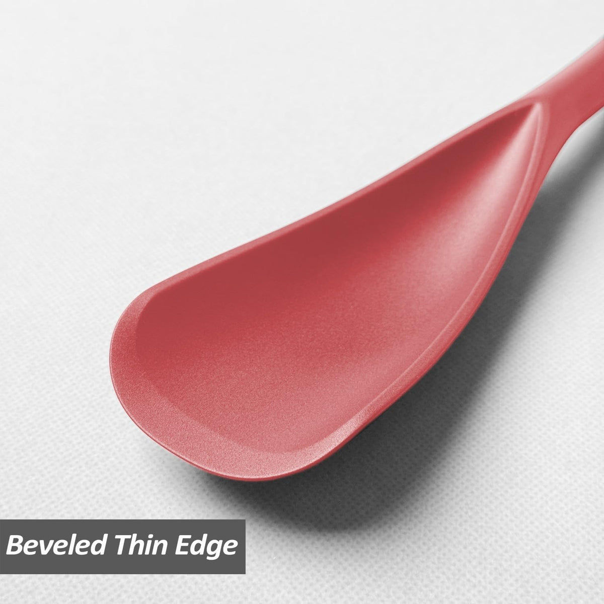 Cooking Spoon for Nonstick Cookwares, Silicone Spoon for Mixing, Scoop, and Scrape, Black, 11.4''