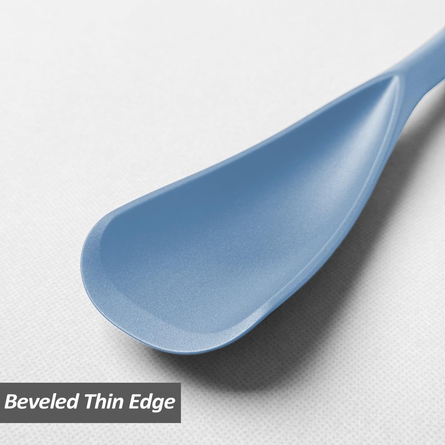 Cooking Spoon for Nonstick Cookwares, Silicone Spoon for Mixing, Scoop, and Scrape, Black, 11.4''