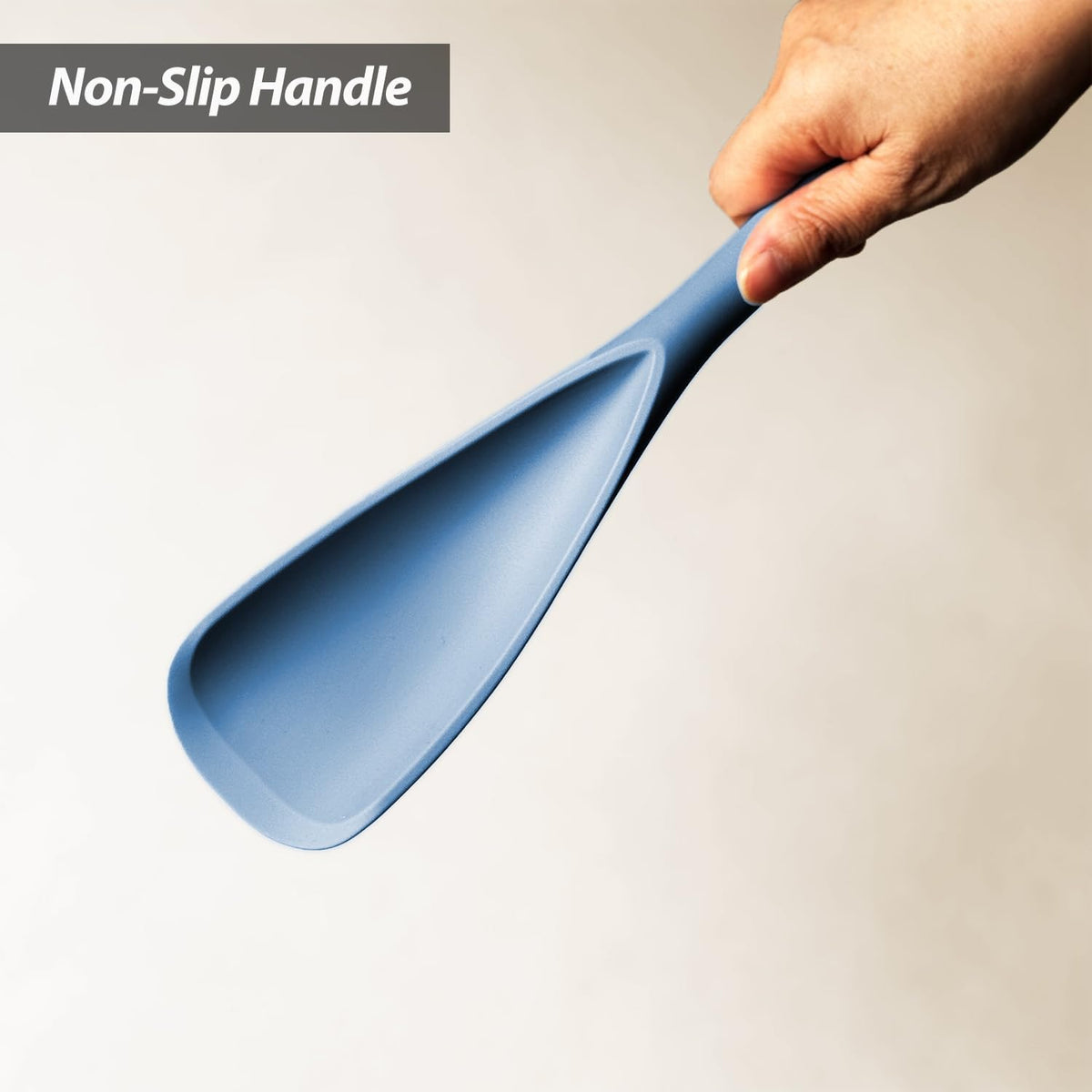 Cooking Spoon for Nonstick Cookwares, Silicone Spoon for Mixing, Scoop, and Scrape, Black, 11.4''