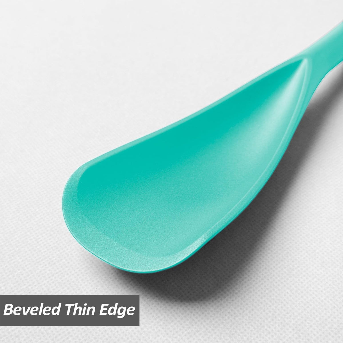 Cooking Spoon for Nonstick Cookwares, Silicone Spoon for Mixing, Scoop, and Scrape, Black, 11.4''