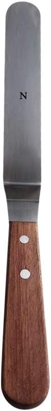 Offset Stainless Steel Spatula Set with Wood Handles and Storage/Gift Bag - Professional Cake Decorating Tools - 4", 6.5" & 8" Stainless Steel Offset Blade Cake Spatula Set