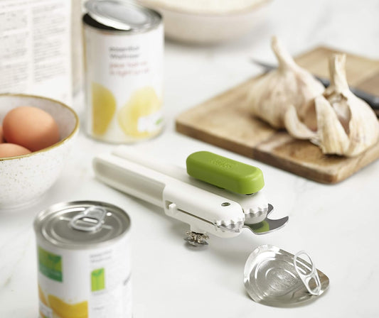 Pivot Multifunction Can and bottle Opener, Easy to Use, White