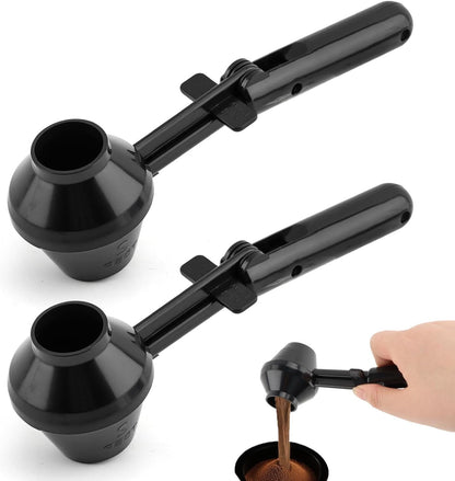 2pcs Coffee Scoop and Funnel for Reusable K Cup,Protein Scoop Funnel,Coffee Powder Scoops,Coffees Measuring Spoons 2 Tablespoon or Ground Coffees(COLOR:Black)