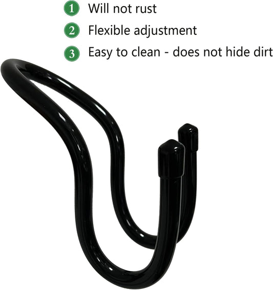 Sling Flexible Sink Caddy, Sink Sponge Holder Organizer, Non-Slip – Holds Sponge, Scrubbing Brush or Dishrag, Not hiding dirt, easy to clean - Black