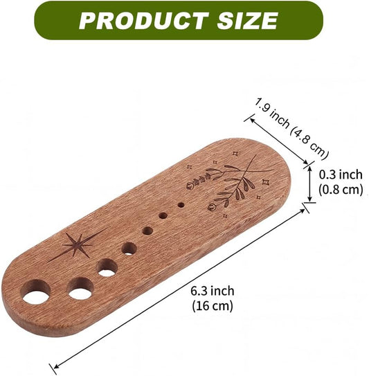 2Pcs Wooden Vegetable Leaf Separator, 7-Hole Stainless Steel Herb Peeler for Quick Leaf Stripping, Rosemary Stripper for the Kitchen Suitable for Home Use & Chefs
