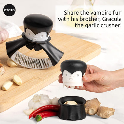 Rockula Garlic Press Rocker - Garlic Masher, Garlic Rocker, Rocking Garlic Press Stainless Steel - Garlic Smasher Spooky Gifts - Easy to Clean