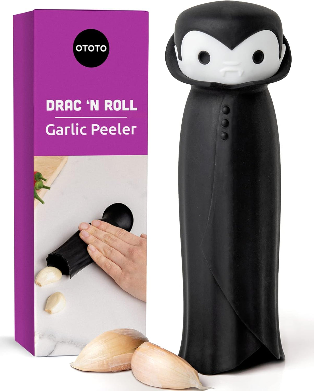 Rockula Garlic Press Rocker - Garlic Masher, Garlic Rocker, Rocking Garlic Press Stainless Steel - Garlic Smasher Spooky Gifts - Easy to Clean