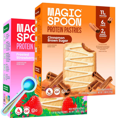 High Protein Pastries - Strawberry & Cinnamon - 2 Boxes, 11g