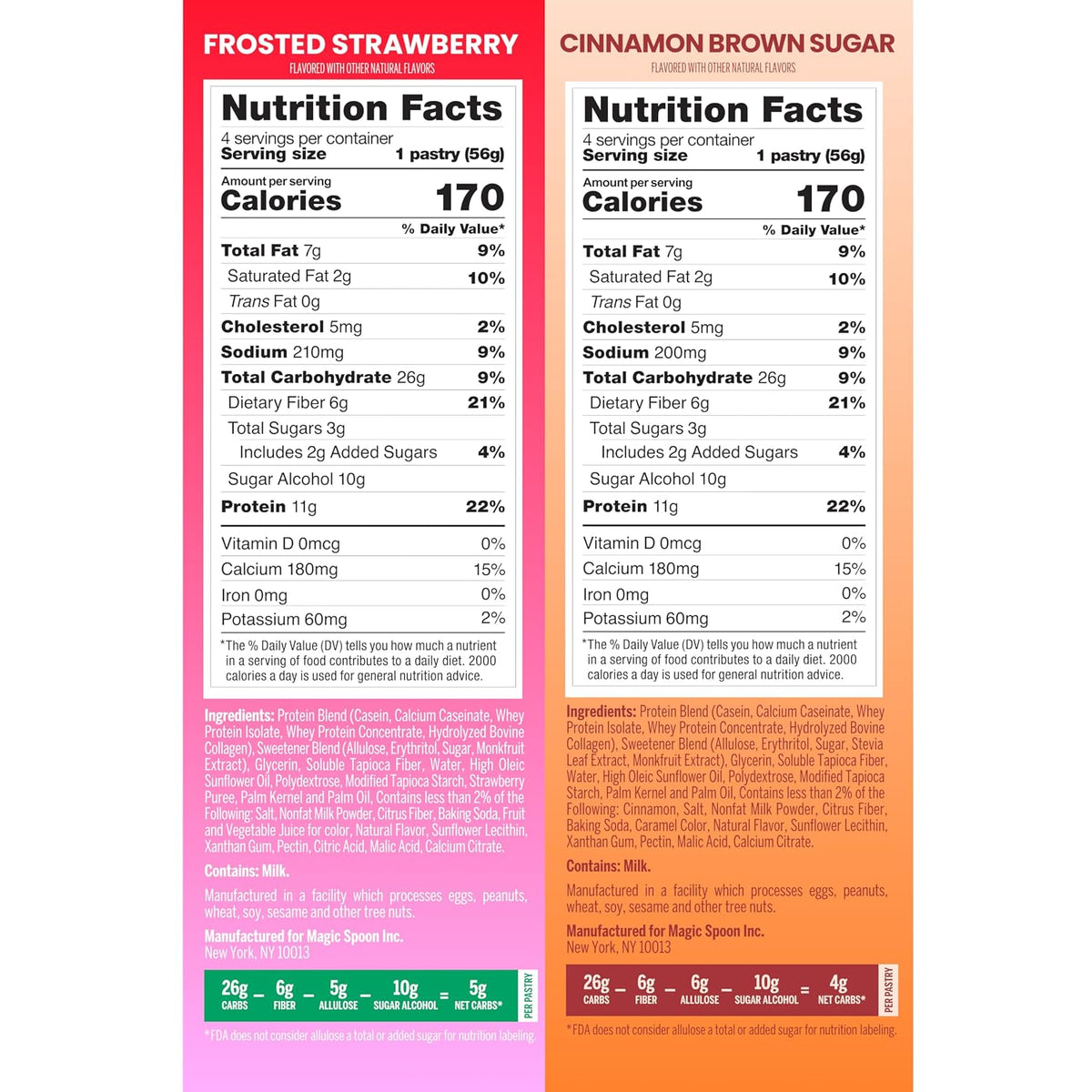 High Protein Pastries - Strawberry & Cinnamon - 2 Boxes, 11g