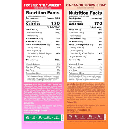 High Protein Pastries - Strawberry & Cinnamon - 2 Boxes, 11g